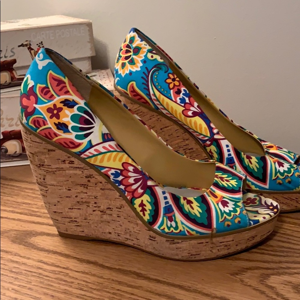 Nine West Peep Toe Wedges